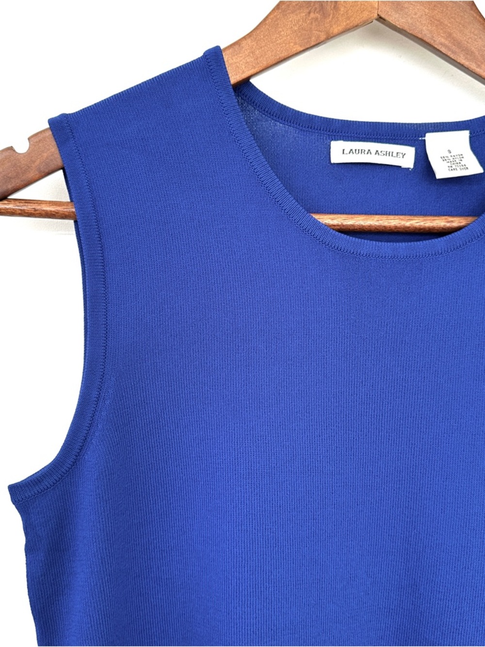 Laura Ashley Royal Blue Sleeveless Knit Tank Top